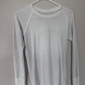 Lululemon White Long Sleeve Top